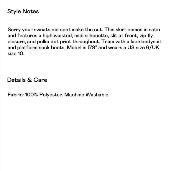 Polka Dot Split Front High Waisted Midi Sk… - Picture 5 of 5